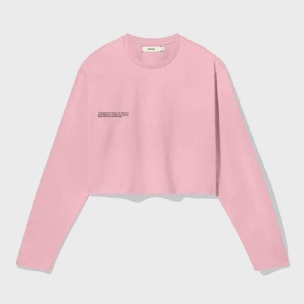 Pangaia Long Sleeve Crop Tee XS Sakura Pink NWT